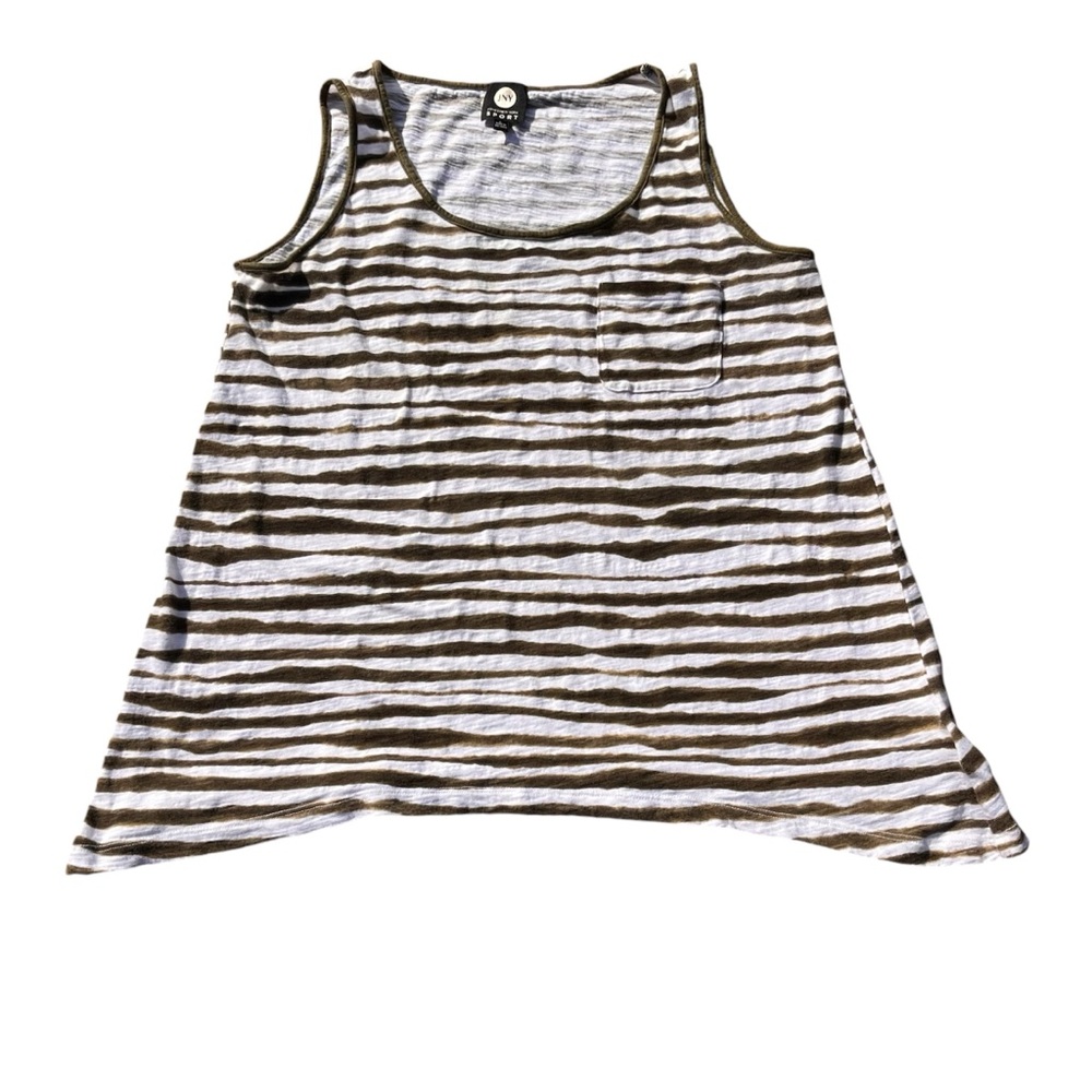 JNY Jones New York Sport Large Green And White Women’s Sleeveless Pullov…